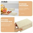 thumbnail image 4 of IBASETOY Desktop Storage Box Wood Recipe Storage Box Synthetic Material 1Pcs, 4 of 6