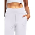 thumbnail image 5 of NELEUS Womens 29" Wide Leg Pants Athletic Yoga Leggings Casual Sweatpants Stretch Dress with Pockets,White,US Size 2XL, 5 of 8