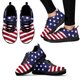 thumbnail image 1 of Zapatillas deportivas cómodas e informales con diseño de bandera estadounidense y suela suave negra. Las banderas nacionales exigen zapatillas personalizadas para exteriores., 1 of 6