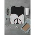 thumbnail image 3 of Peace Sign Heart Men T-Shirt, Male Large, 3 of 4