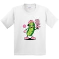 thumbnail image 3 of Inktastic Pickleball Cute Girly Pickle Youth T-Shirt, 3 of 5