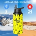 thumbnail image 5 of Bee Happy Gifts 32oz Water Bottles for Women Men, Yellow Bees Stainless Steel Leak Proof Sport & Gym Water Bottle with Flip Straw & Spout Lid (1 PC), 5 of 6