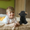 11 inch Simulation Highland Cow Plush Toy Soft Stuffed Animal Doll