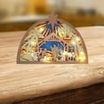 thumbnail image 6 of SLYNSHome Christmas Nativity Decoration for Home Nativity Scene Statue 2024New Wooden Nativity Scene Birth Art Sculpture with Lights Xmas Decoration for Table,Bedrooms,Shops,Car or as Gifts, 6 of 6