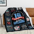 thumbnail image 2 of 16th Birthday Gifts for Boy, Birthday Gifts for 16 Year Old Boy, Boys 16 Birthday Throw Blanket 60 x 50 Inch, 16th Birthday Presents for Boys,16 Yr Old Boy Gift Ideas, 16 Birthday Decorations for Boys, 2 of 6
