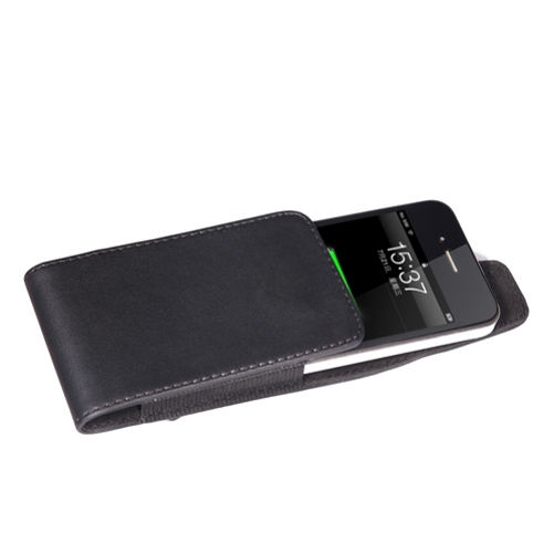 Black Leather Phone Case for iPod Touch 5 4th Gen 3rd Gen 2nd Gen