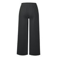 thumbnail image 4 of Women's Yoga Pants Comfortable Drawstring Pants Loose Straight Pants With Pockets Solid Color Sweat Pants Wide Leg Running Exercise, 4 of 7