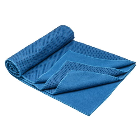 HIWEL Yoga Mat Towel 72 by 24 inches Absorbent Microfiber Non Slip Grip for Hot Yoga, Bikram, Pilates, Exercise (Best Bikram Yoga Towel)