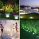 thumbnail image 5 of Luz solar subterránea, decoración de jardín impermeable al aire libre, luz subterránea para césped y paisaje (4 piezas de luz blanca de 8 LED) Rojo Verde, 5 of 5