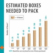 Pen+Gear Medium Moving Boxes, 22 in. L x 13 in. W x 15 in. H, Kraft