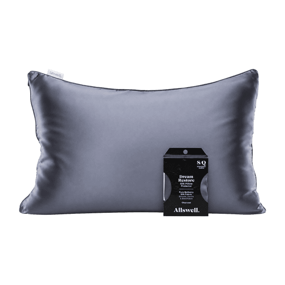 Allswell Dream Restore Silk Pillow Protector, Standard/Queen, Zippered Closure