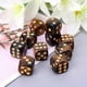 thumbnail image 3 of 10 Pcs 16mm Resin Dice D6 Black Gold Points Round Edges Ktv Bar Nightclub Entert, 3 of 5
