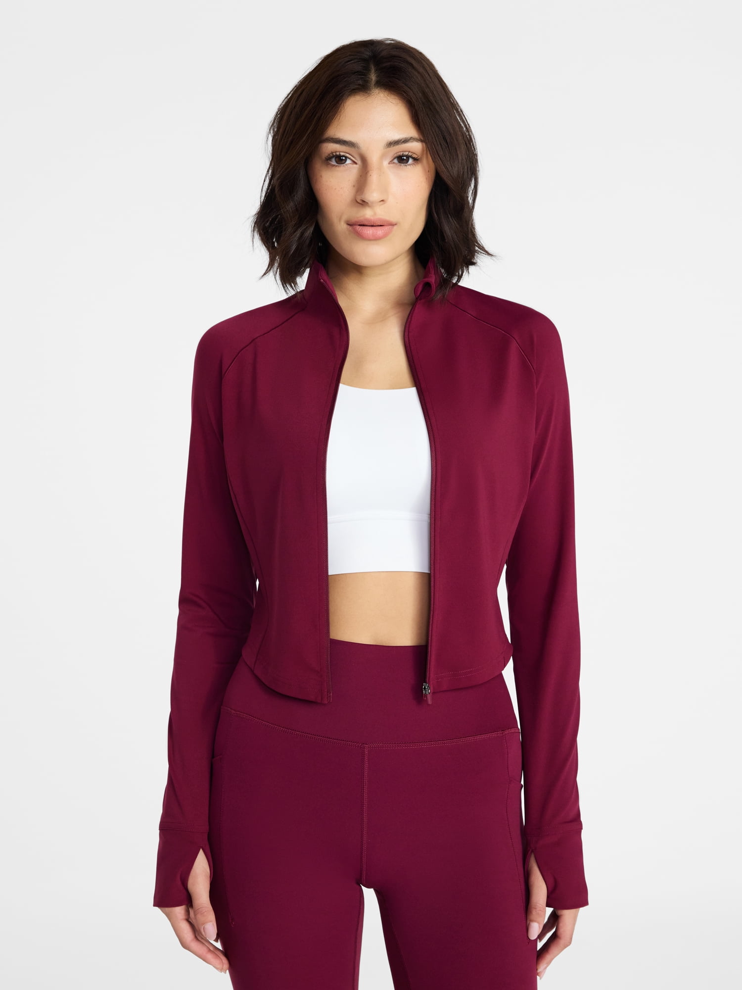 Avia Women’s and Women's Plus SoftSculpt Crop Jacket, Sizes XS-4X