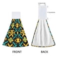 thumbnail image 4 of Aztec Geometric Abstract Pattern Hand Towels 2 Pack Quick Dry Velvet Soft with Velcro Kitchen Bath 14x18in, 4 of 7