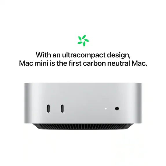 (Open Box) Apple - Mac mini Desktop - Latest Model - M4 chip - Built for Apple Intelligence - 24GB Memory - 256GB SSD - Silver