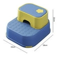 thumbnail image 3 of YAOMOBB Double Step Stool Toddler Step Stool Double Step Toy Storage Function Non Slip Rubber Feet Potty Training Stool for, 3 of 7