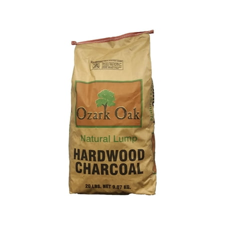 Ozark Oak Premium Natural Hardwood Lump Grill and Smoker Charcoal, 20-Pound Bag