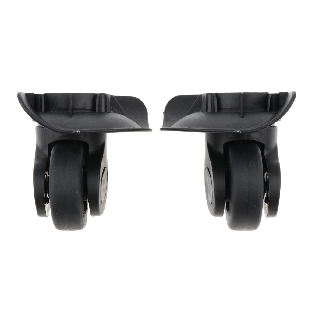 1 Paire de Roues Pivotantes pour Valise Roulettes de Remplacement pour Chariot Noir - Installation Facile
