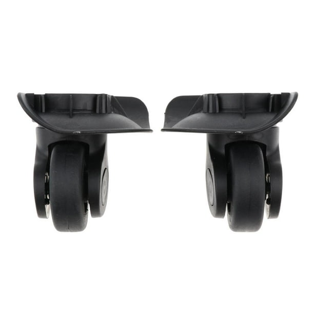 1 Par De Ruedas Giratorias De De Maleta Giratoria Universal Para Bolsa De Viaje Negro Macarena Ruedas de reemplazo de equipaje