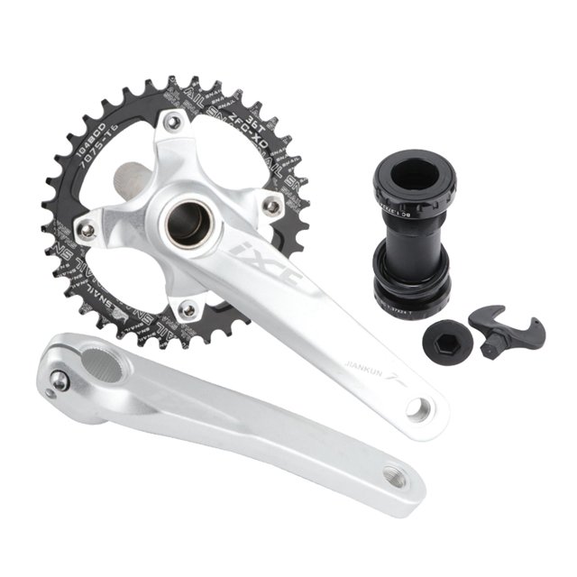 Juego de bielas de bicicleta 104BCD Rueda de cadena Bicicleta Silver_36T Sunnimix Brazo de manivela de bicicleta plegable