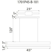 CWI Lighting Pienza LED Integrated Metal Chandelier in Black