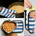 thumbnail image 5 of Yayeee Oven Mitts and Pot Holder Set of 2 Heat Resistant Kitchen Gloves Baking Hot Pad, Blue Sailboats, 5 of 5