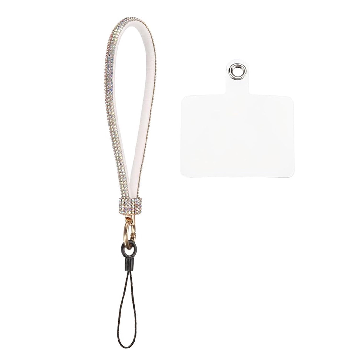 Elegant Diamond Beaded Wrist Strap for Phones - Silver