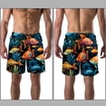 thumbnail image 3 of luoweisi Men's Beach Shorts Quick Dry Swim Trunks with Mesh Lining Fish XL, 3 of 5