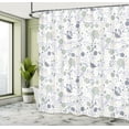 thumbnail image 4 of Ambesonne Floral Shower Curtain, Shabby Blooms Nature Print, 69"Wx84"L, Pale Reseda, 4 of 4