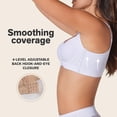 thumbnail image 4 of Leonisa Back Smoothing Bra Full Coverage Underwire Support - Minimizer Bras for Women White, 4 of 4