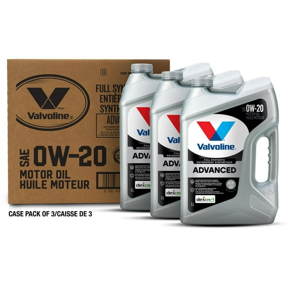 Valvoline Advanced Full Synthetic 0W20 Motor Oil 3X5L
