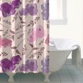 thumbnail image 4 of Pioneer Flower Floral Print Pattern Shower Curtain 84"x72" ,Bathroom Decorative Shower Curtains Set with 12 Hooks,Modern Waterproof Washable Shower Curtain, 4 of 6