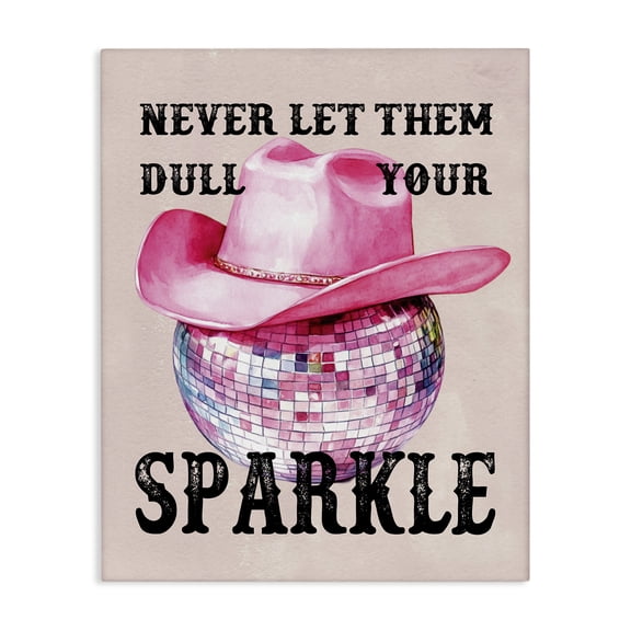 Stupell Industries Glam Don't Dull Your Sparkle Canvas Art, 16 x 20, by Lettered and Lined