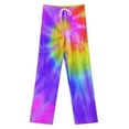 thumbnail image 3 of Colorful Tie-dye Swirl_1 Pajamas Leisure Trousers Soft Warm Sleepwear Bottoms Loose Retro Nightwear, 3 of 6