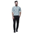 thumbnail image 2 of BESTMAN Chemises à Manches Retroussables Imprimées Kurta Mandarin Col Court pour Hommes, 2 of 6