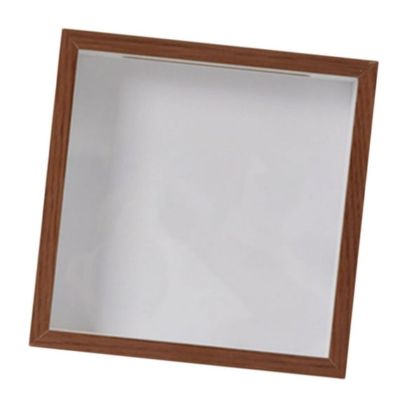 Luzkey Shadow Box Frame Top Loading Display Case Photo Storage with Slot Deep Box Frame for Photos Stamps Friends Tickets Home Decor 29x29cm