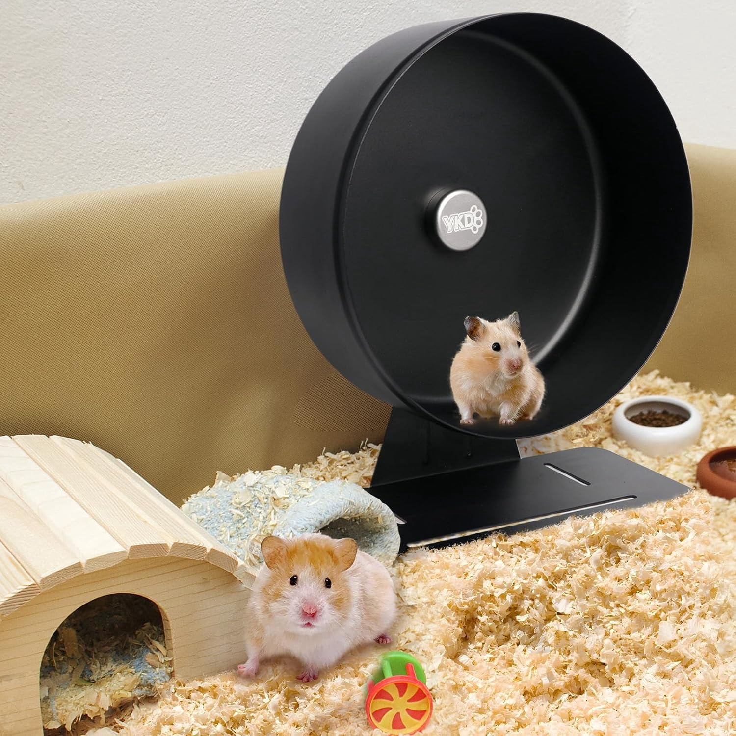 11.8" Silent Hamster Exercise Wheel, Aluminum Alloy Noiseless Running Wheel for Syrian Hamsters, Fancy Rat, Hedgehogs and Small Pets