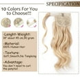 thumbnail image 4 of SEGO Ponytail Extension Human Hair Clip in Hair Extension Wrap Around on Pony Tail Hairpiece Thick Corn Wave Wavy with Comb Magic Paste, 4 of 8
