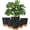 Black, variant on West Bay 6-Pack Self Watering Planters, Indoor Outdoor Large Flower Pot Plant Pots with Drainage Holes and Saucers, 8, 7, 6.5, 6, 5.5, 5 Inches, Black