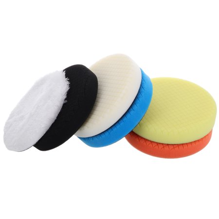 Worgeous 6Pcs Buffing Sponge Pads Backing Plate Compound Cutting Polishing Pad Kit For Car Buffer Polisher Compounding Polishing And Waxing Assorted Color 6 Inch