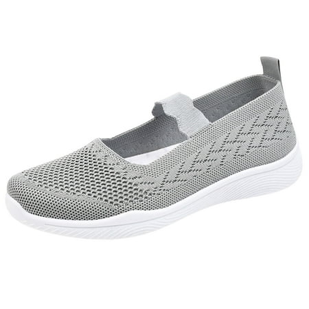 

Deals of The Day Clearance Dvkptbk Sneakers for Women Cloth Shoes For Women New Mesh Breathable Comfortable Soft Bottom Non-Slip Flats Gray 8.5