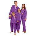 thumbnail image 4 of Family Christmas Pajamas Matching Sets Mom Style Soft Polyester and Spandex Purple Christmas Pajamas, 4 of 5