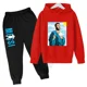 thumbnail image 3 of Conjunto de sudadera con capucha y pantalones deportivos para niños de otoño e invierno, conjunto deportivo de dos piezas para niños y niñas, ropa para bebés con estampado de Messi, 3 of 4