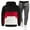 Wine_003, variant on Domuza Mens Tracksuits 2 Piece Set Sport Casual Color Block Fleece Hoodies Pullover and Jogger Sweatpants Fall Winter Hooded Set Jogging Suit Red 3XL