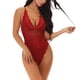 thumbnail image 5 of Mono sexy Mono de cosplay suave Mono de tela con pantalla de encaje para mujeres adultas, rojo vino, S Sweethay XX000036-04, 5 of 7
