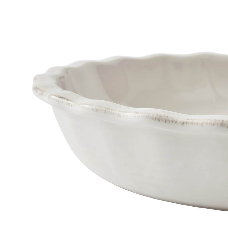 Better Homes & Gardens Artisan 10.5-Inch Cream Stoneware Pie Dish photo 6