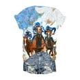 thumbnail image 4 of EINCcm Women Horse Graphic Creative Novelty T-Shirt Crew Neck Short Sleeve Casual Horserace Blouse Tops, 4 of 4
