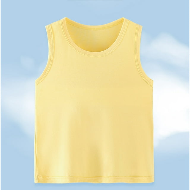 MKOSPLRT Summer Tank Tops for Kid Sleeveless Soft Tanks Crwe Neck Comzy Tanks Solid Color Workout Tanks Lightweight Going Out Tanks