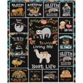 thumbnail image 2 of Sloth Blanket Super Soft Micro Fluffy Cozy Fuzzy Throws Flannel Blankets Gift for Bed Sofa Plane/Living Room Decor 60x50 Inch, 2 of 6