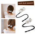 thumbnail image 3 of Ruifaya 1 pieza de horquilla para el pelo con forma de flor y perla para mujer, para hacer moños, diadema torcida, para el pelo, 3 of 6
